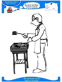 Çocuklar İçin Mangal-Barbekü Boyama Sayfaları 